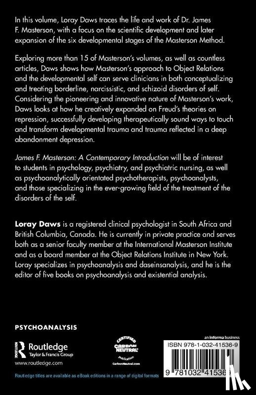 Daws, Loray (Psychologist in private practice - James F. Masterson