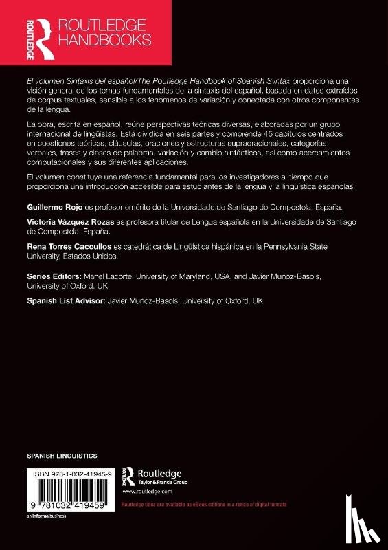  - Sintaxis del espanol / The Routledge Handbook of Spanish Syntax