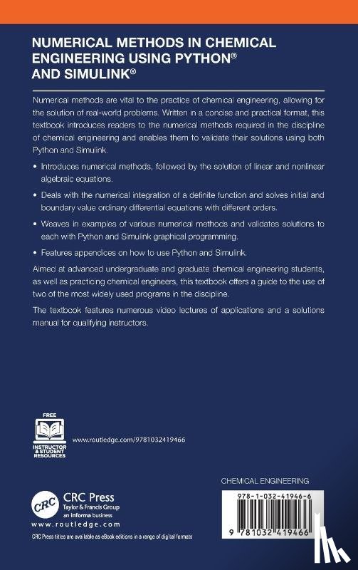 Ghasem, Nayef - Numerical Methods in Chemical Engineering Using Python® and Simulink®