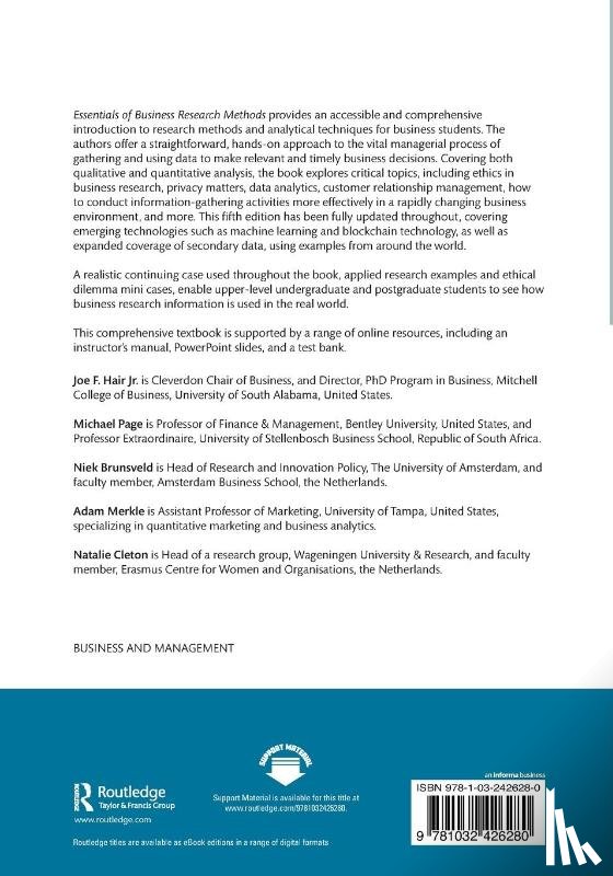 Hair Jr., Joe (Kennesaw State University, Page, Michael, Brunsveld, Niek, Merkle, Adam - Essentials of Business Research Methods