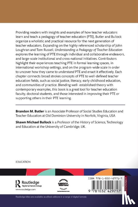  - Understanding a Pedagogy of Teacher Education