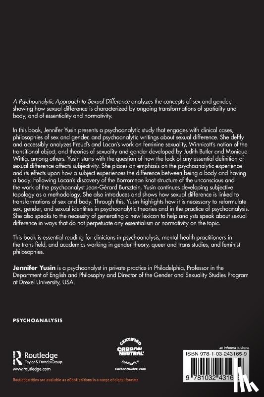 Yusin, Jennifer - A Psychoanalytic Approach to Sexual Difference