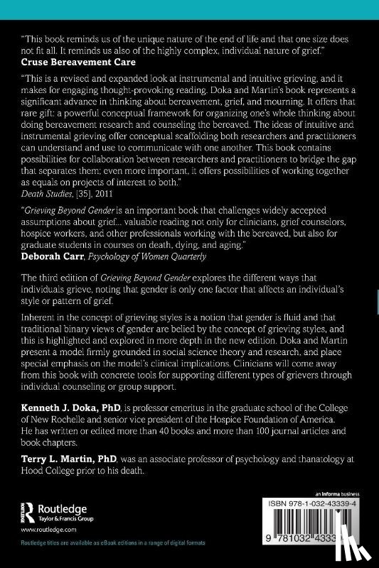 Doka, Kenneth J. (The College of New Rochelle, Martin, Terry L. (Hood College - Grieving Beyond Gender