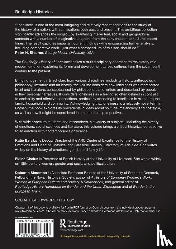  - The Routledge History of Loneliness