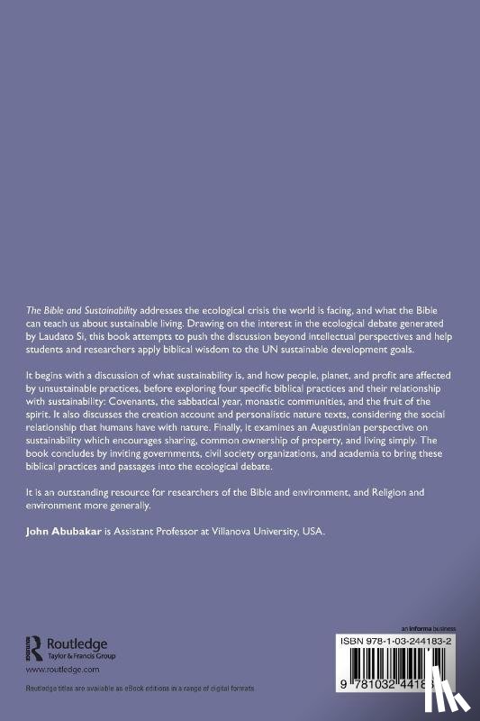 Abubakar, John - The Bible and Sustainability