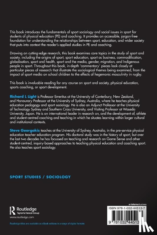 Light, Richard L (The University of Sydney, Georgakis, Steve (The University of Sydney - Sociology for Physical Education and Sports Coaching