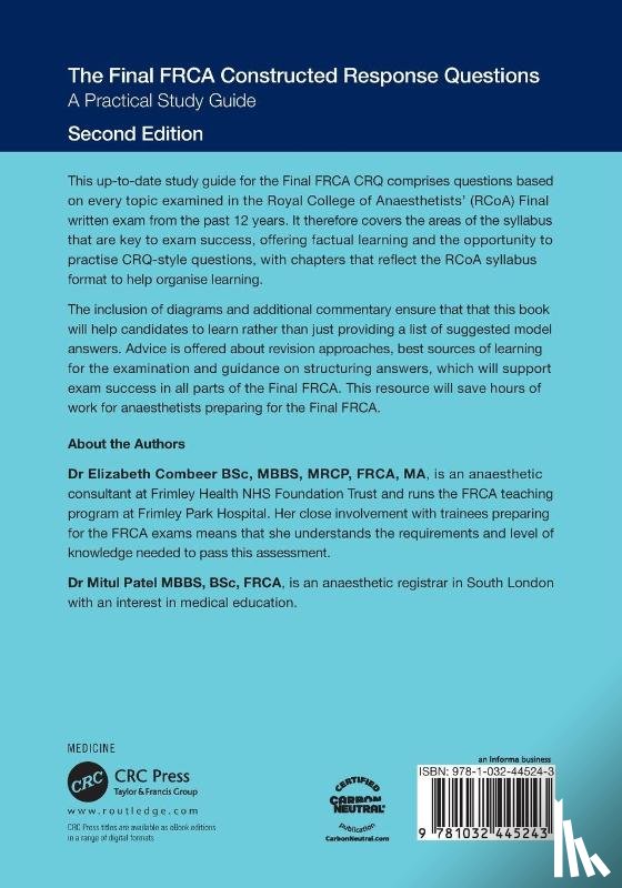 Combeer, Elizabeth, Patel, Mitul - The Final FRCA Constructed Response Questions