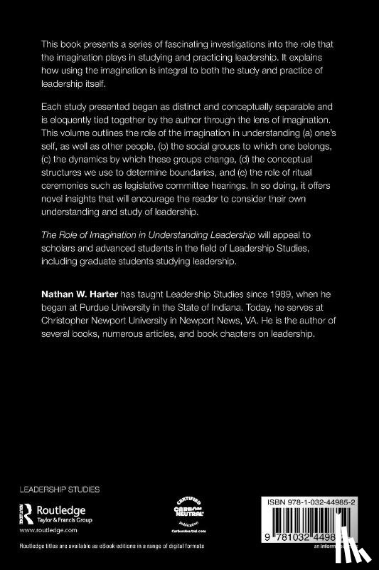 Harter, Nathan W. (Christopher Newport University - The Role of Imagination in Understanding Leadership