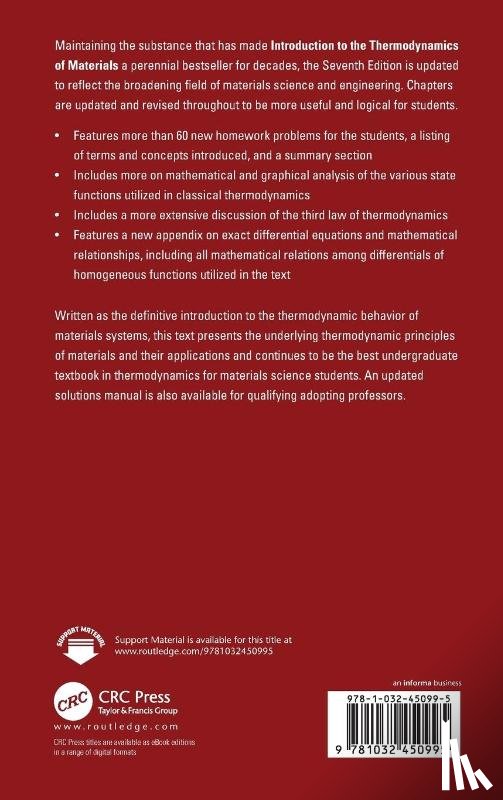 Gaskell, David R., Laughlin, David E. (Carnegie Mellon University - Introduction to the Thermodynamics of Materials
