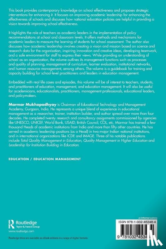 Mukhopadhyay, Marmar - Academic Leadership