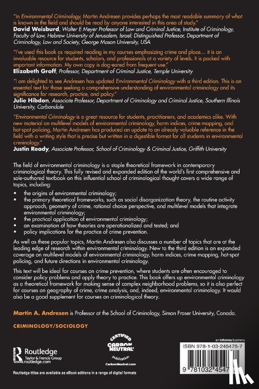 Andresen, Martin A. (School of Criminology and Criminal Justice - Environmental Criminology
