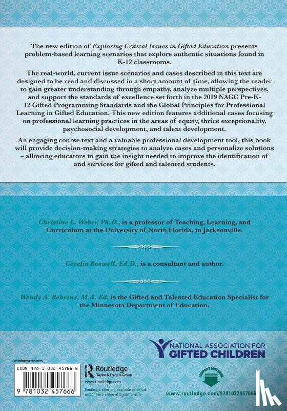 Weber, Christine L., Boswell, Cecelia, Behrens, Wendy A. - Exploring Critical Issues in Gifted Education