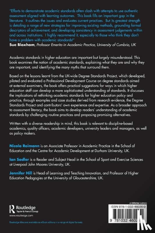  - Academic Standards in Higher Education