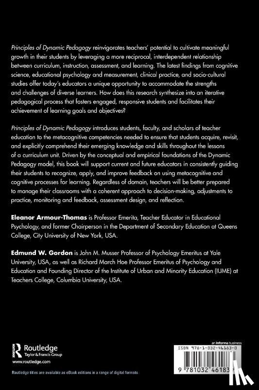 Armour-Thomas, Eleanor (Queens College, Gordon, Edmund W. - Principles of Dynamic Pedagogy