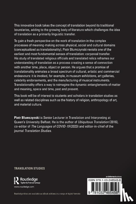 Blumczynski, Piotr - Experiencing Translationality