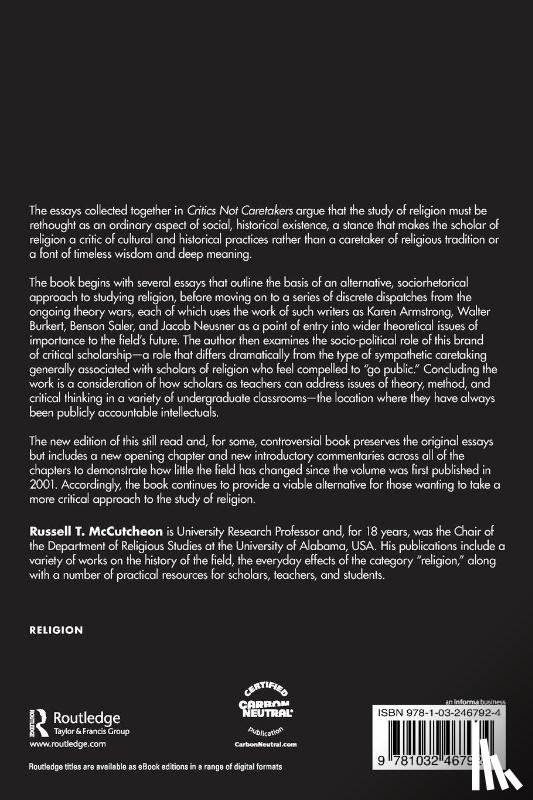 McCutcheon, Russell T. (University of Alabama - Critics Not Caretakers