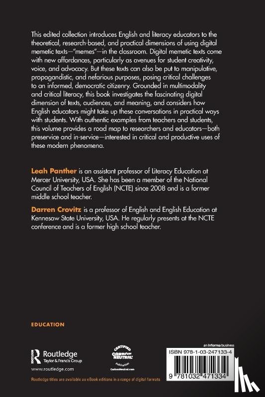  - Critical Memetic Literacies in English Education