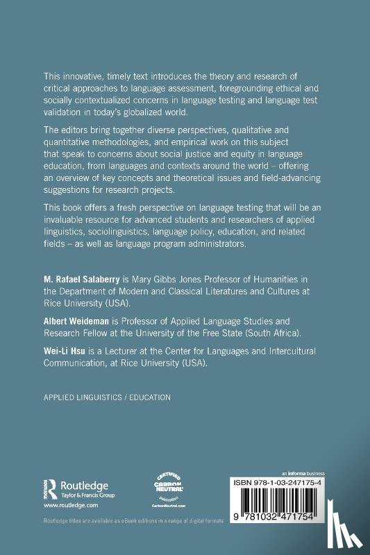  - Ethics and Context in Second Language Testing