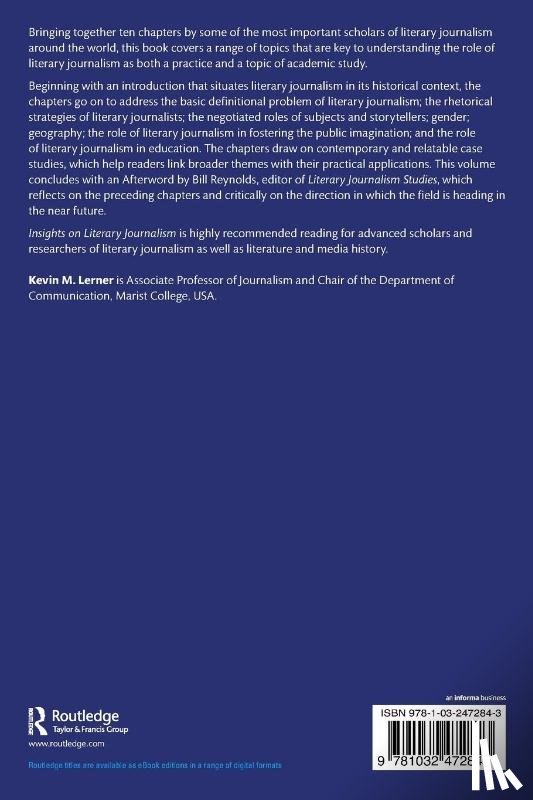  - Insights on Literary Journalism