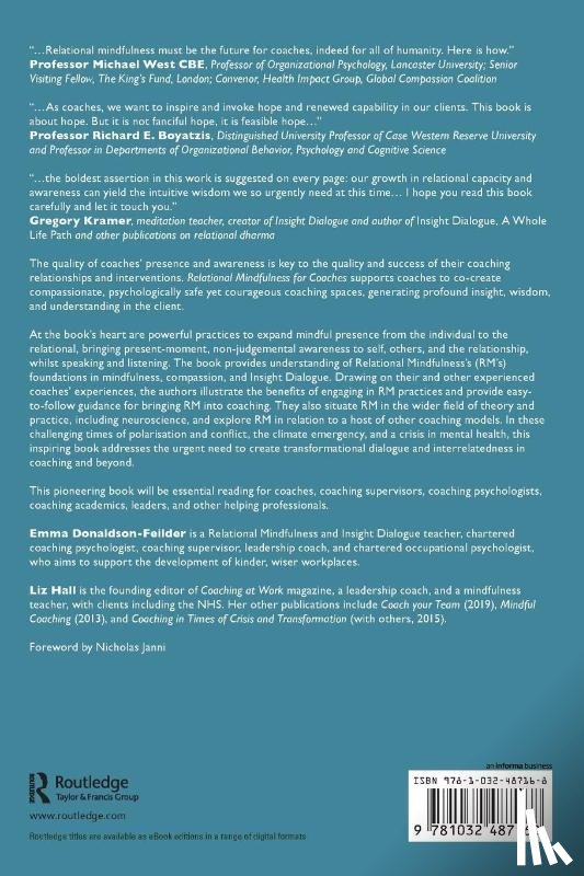 Donaldson-Feilder, Emma, Hall, Liz - Relational Mindfulness for Coaches