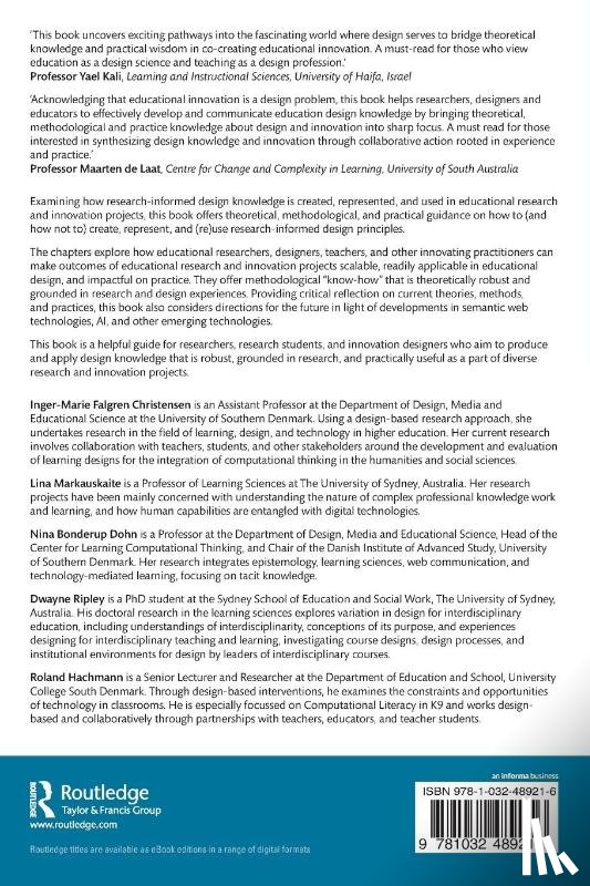  - Creating Design Knowledge in Educational Innovation