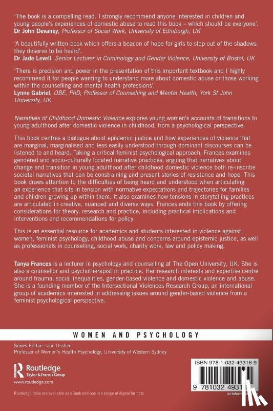 Frances, Tanya - Narratives of Childhood Domestic Violence