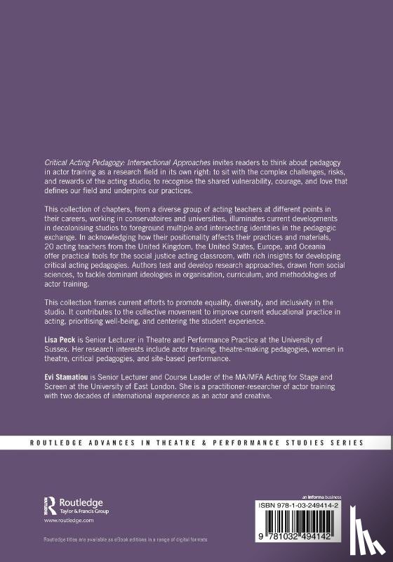  - Critical Acting Pedagogy