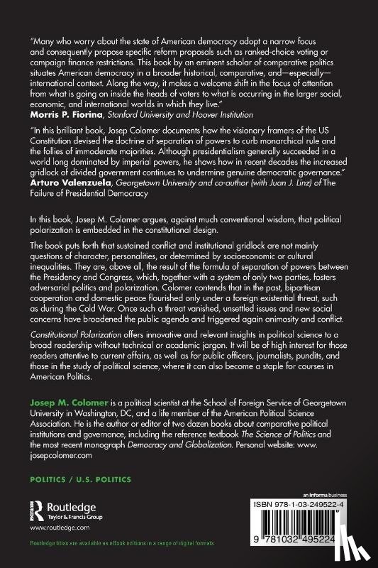 Colomer, Josep M. (Georgetown University - Constitutional Polarization