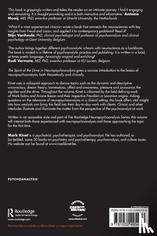 Kinet, Mark (Psychoanalyst in private practice - The Spirit of the Drive in Neuropsychoanalysis