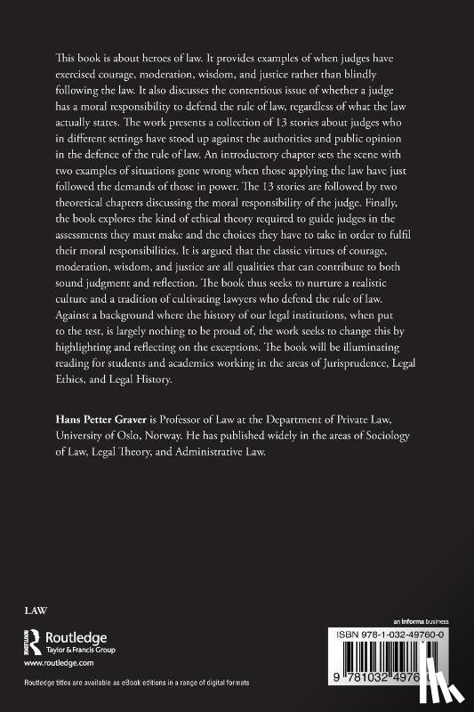 Graver, Hans Petter - Valiant Judges, Iniquitous Law