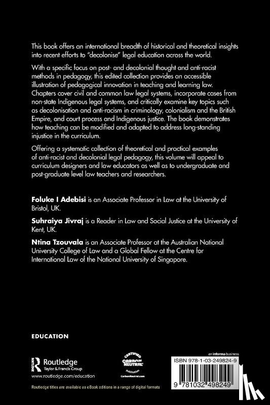 - Decolonisation, Anti-Racism, and Legal Pedagogy