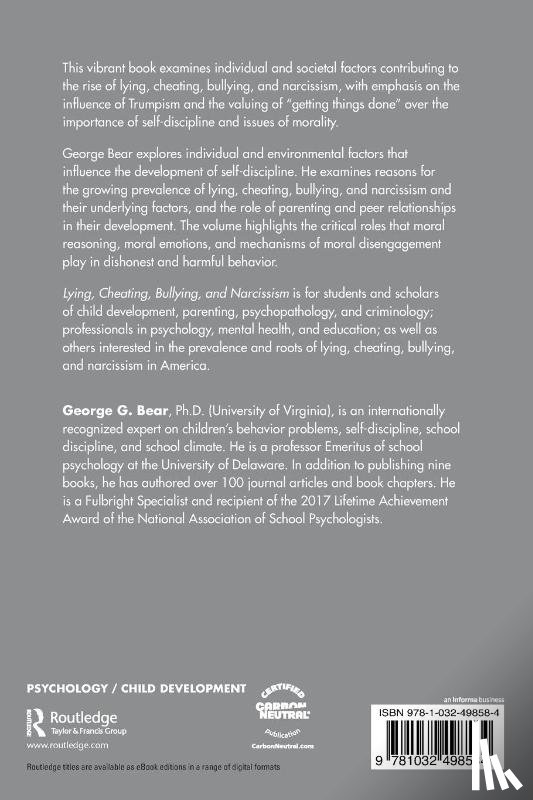 Bear, George G. - Lying, Cheating, Bullying and Narcissism