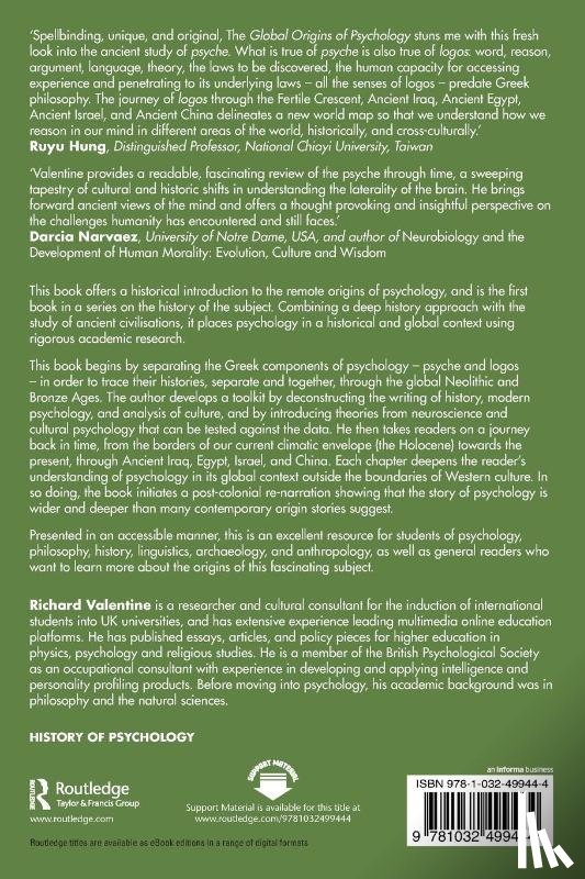 Valentine, Richard (Researcher and Cultural Consultant for the induction of international students coming to UK universities.) - The Global Origins of Psychology