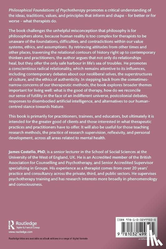 Costello, James - Philosophical Foundations of Psychotherapy