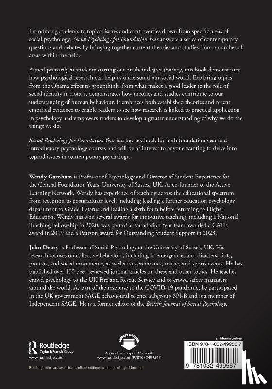 Garnham, Wendy - Social Psychology for Foundation Year