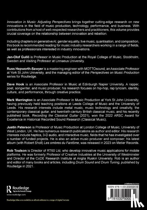  - Innovation in Music: Adjusting Perspectives
