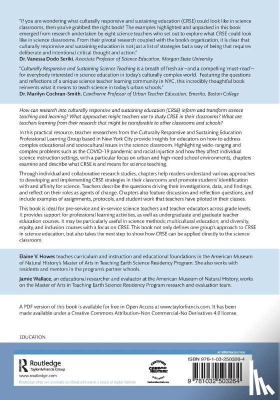  - Culturally Responsive and Sustaining Science Teaching