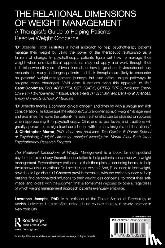 Josephs, Lawrence (Adelphi University - The Relational Dimensions of Weight Management