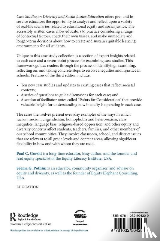 Gorski, Paul C. (Equity Literacy Institute, Pothini, Seema G. (Equity Elephant Consulting - Case Studies on Diversity and Social Justice Education