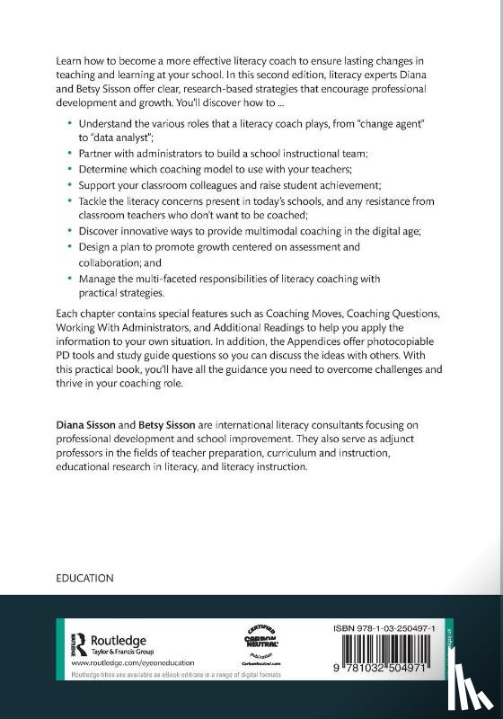 Sisson, Diana (Sisson & Sisson Educational Consulting Services LLC, Sisson, Betsy (Sisson & Sisson Educational Consulting Services LLC - The Literacy Coaching Handbook