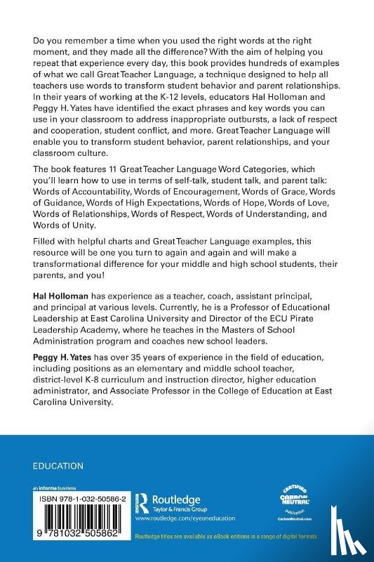 Holloman, Hal, Yates, Peggy H. (East Carolina University - What Do Great Teachers Say?