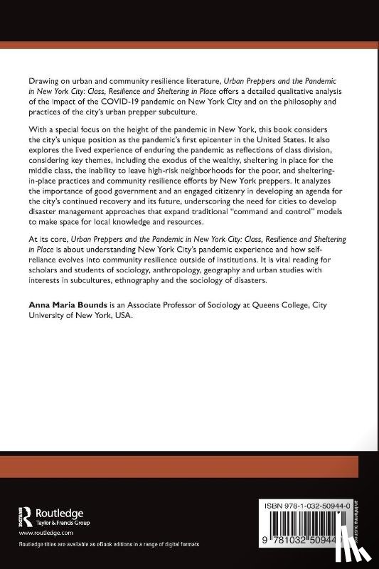 Bounds, Anna Maria (Check never cashed and unable to obtain bank details from author.) - Urban Preppers and the Pandemic in New York City