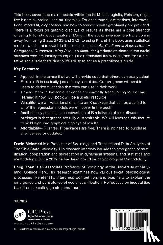 Melamed, David, Doan, Long (Associate Professor - Applications of Regression for Categorical Outcomes Using R
