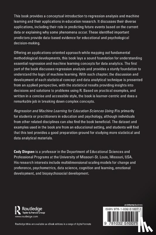 Dingsen, Cody - Regression and Machine Learning for Education Sciences Using R