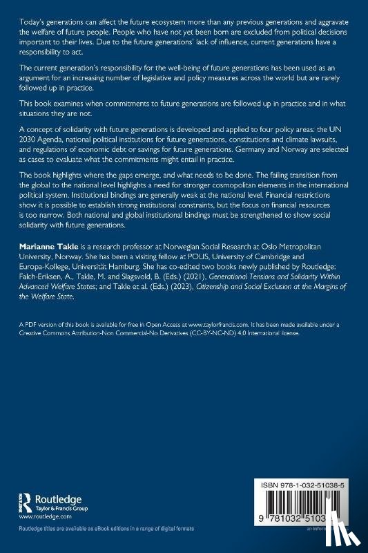 Takle, Marianne - Showing Social Solidarity with Future Generations