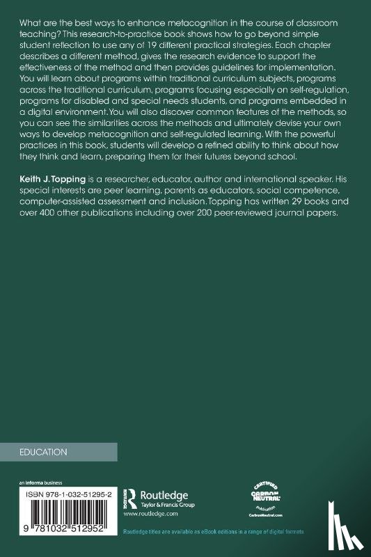Topping, Keith J. (University of Dundee - Improving Thinking About Thinking in the Classroom
