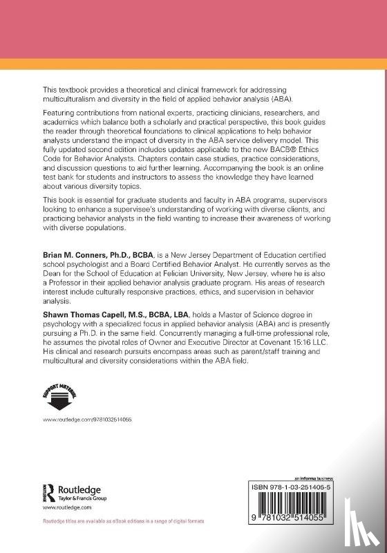  - Multiculturalism and Diversity in Applied Behavior Analysis