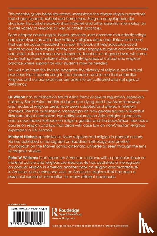 Wilson, Liz, Nichols, Michael, Williams, Peter W. - Understanding Your Students' Religions
