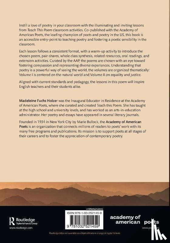 Fuchs Holzer, Madeleine, of American Poets, The Academy - Teach This Poem, Volume I