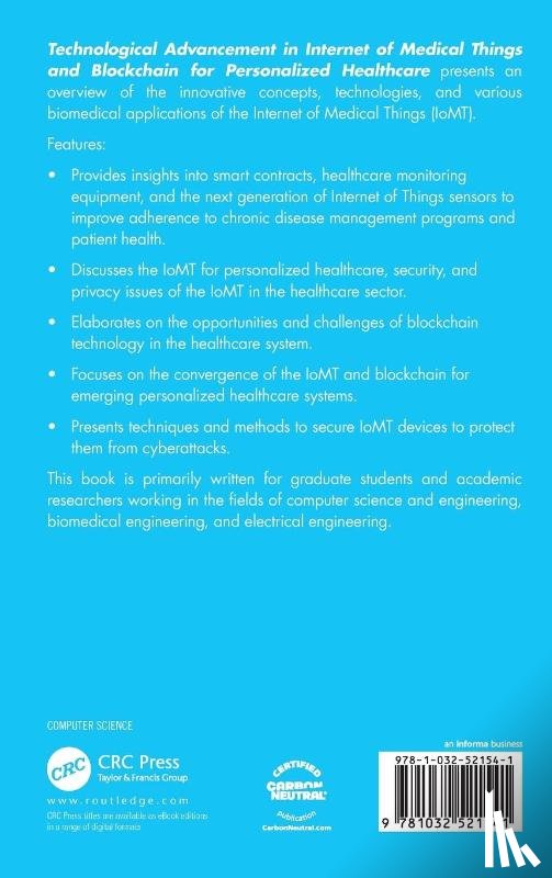  - Technological Advancement in Internet of Medical Things and Blockchain for Personalized Healthcare